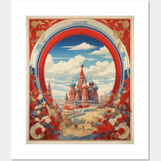 The Golden Ring Russia Vintage Tourism Poster Posters and Art